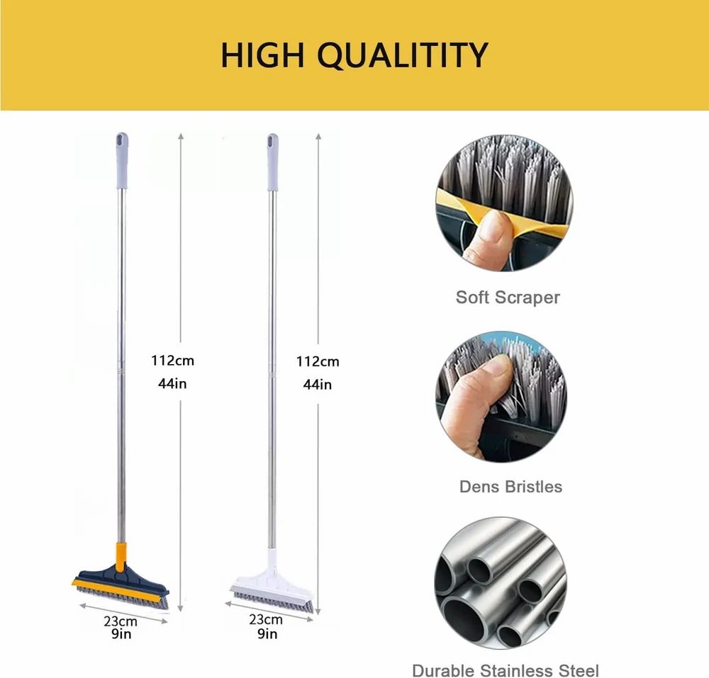 2-in-1 Multipurpose Cleaning Brush with Wiper — The Ultimate Dual-Action Cleaning Tool for Home