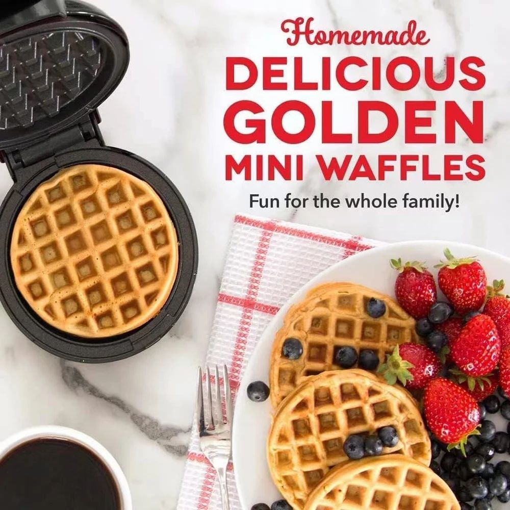 Waffle Maker Machine – Non-Stick Mini Electric Waffle Maker for Home & Kitchen