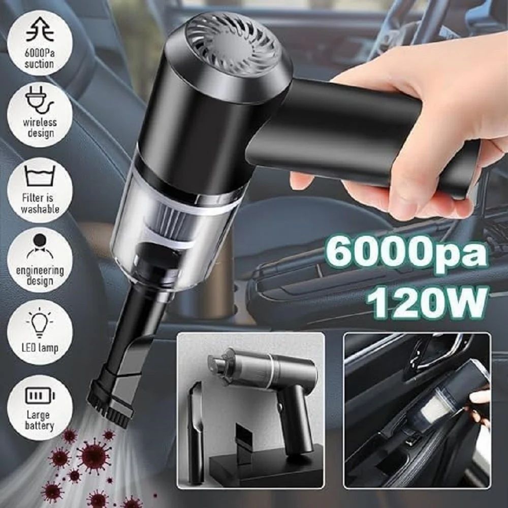 Mini Vacuum Cleaner & Air Duster for Keyboard, Car, Laptop & Electronics – USB Rechargeable
