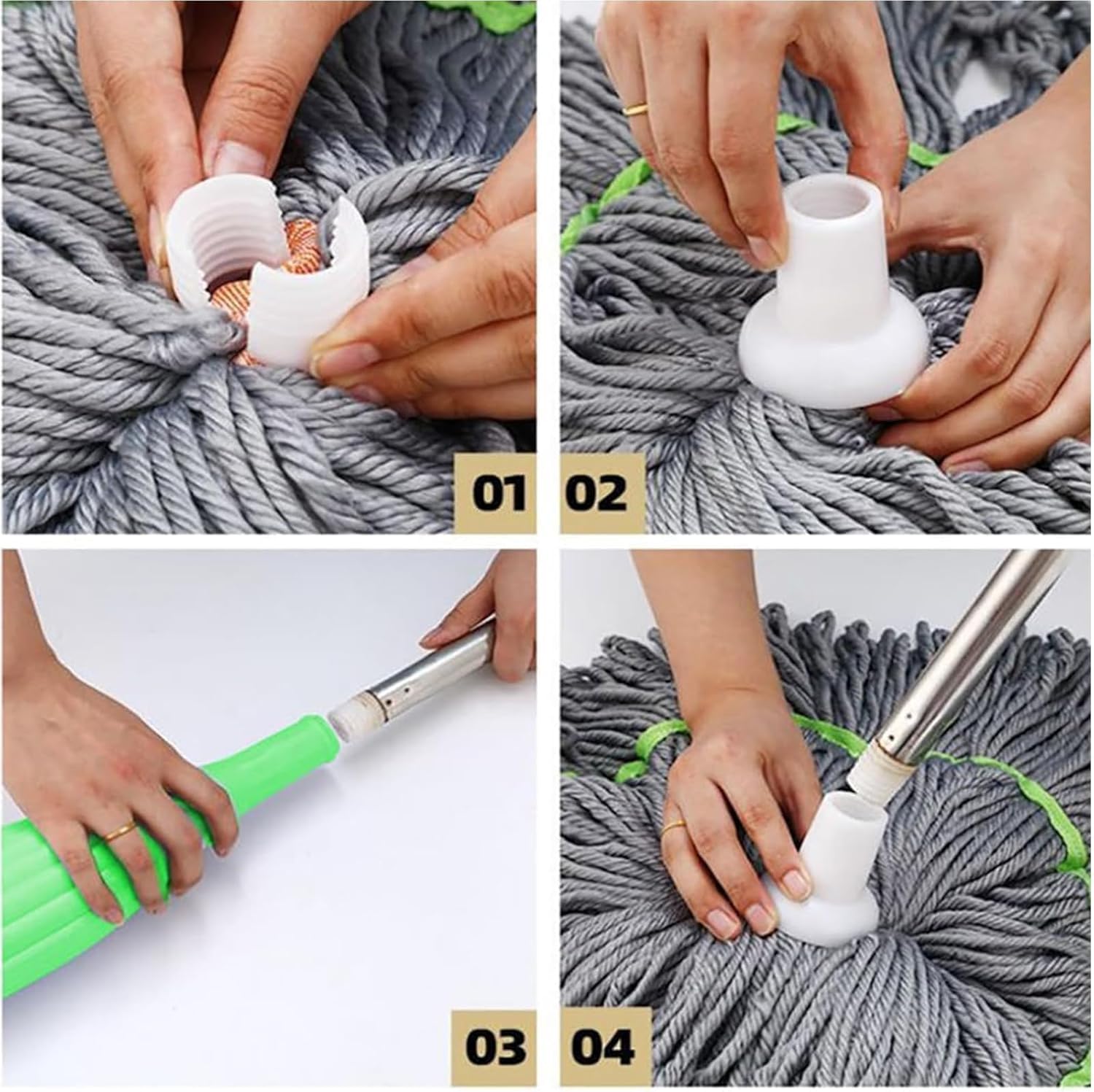 Self Twist Mop with microfiber head for efficient wet & dry cleaning. Features a telescopic, extendable handle for easy reach and reusable design. Perfect for all floor types at home or office.