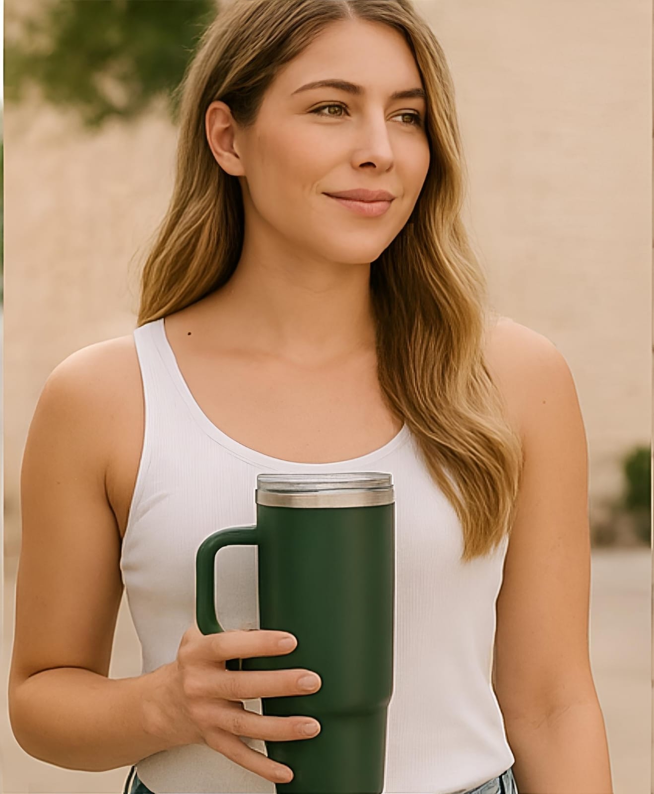 Large Stainless Steel Insulated Tumbler | 1.2L Travel Mug with Handle & Straw – Hot & Cold