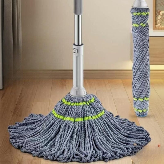 Self-Twisting Spin Mop with Microfiber Head – Hands-Free Cleaning, Adjustable Handle