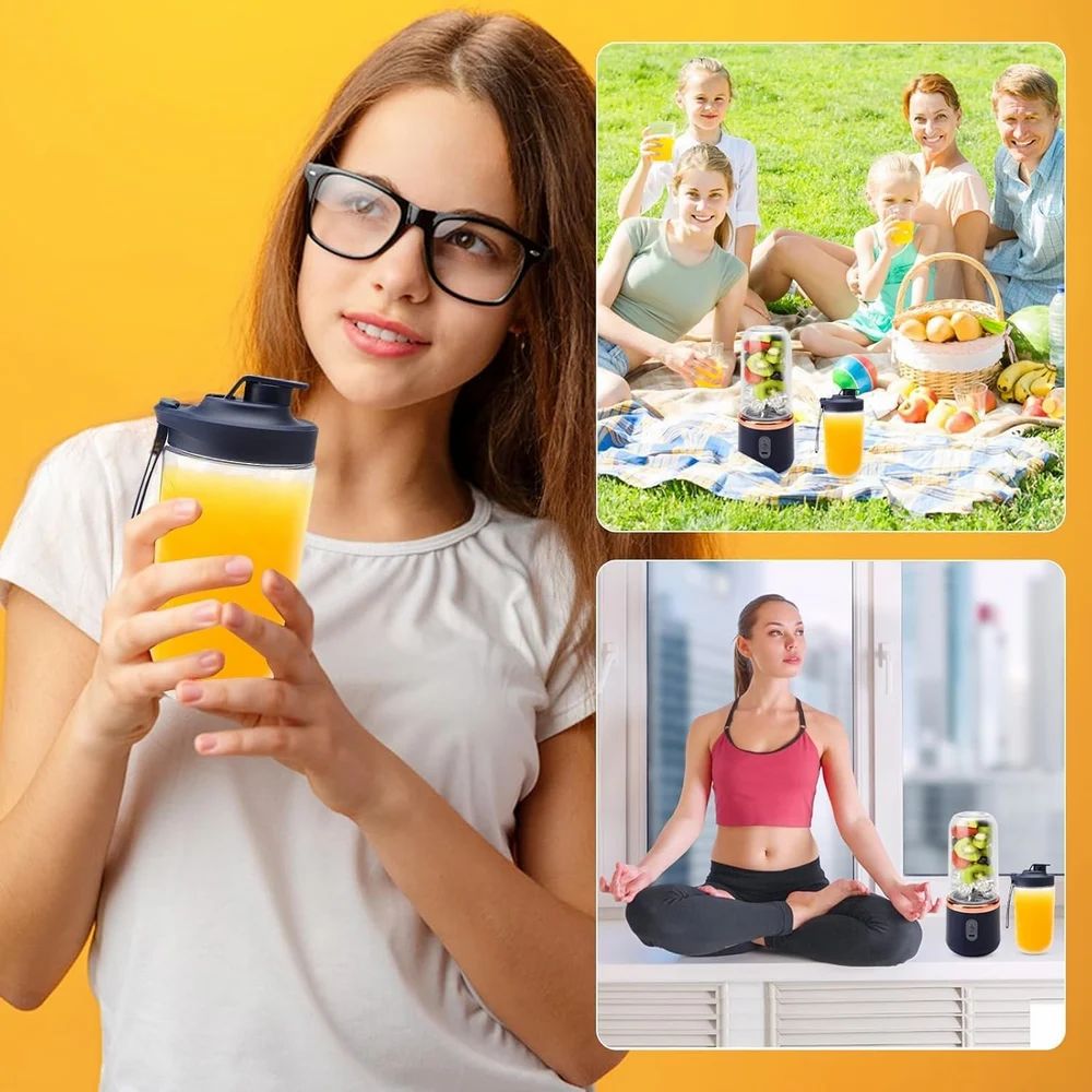 Premium Quality Portable USB Rechargeable Blender | Smoothie, Shake & Juice Maker for Home, Gym & Travel