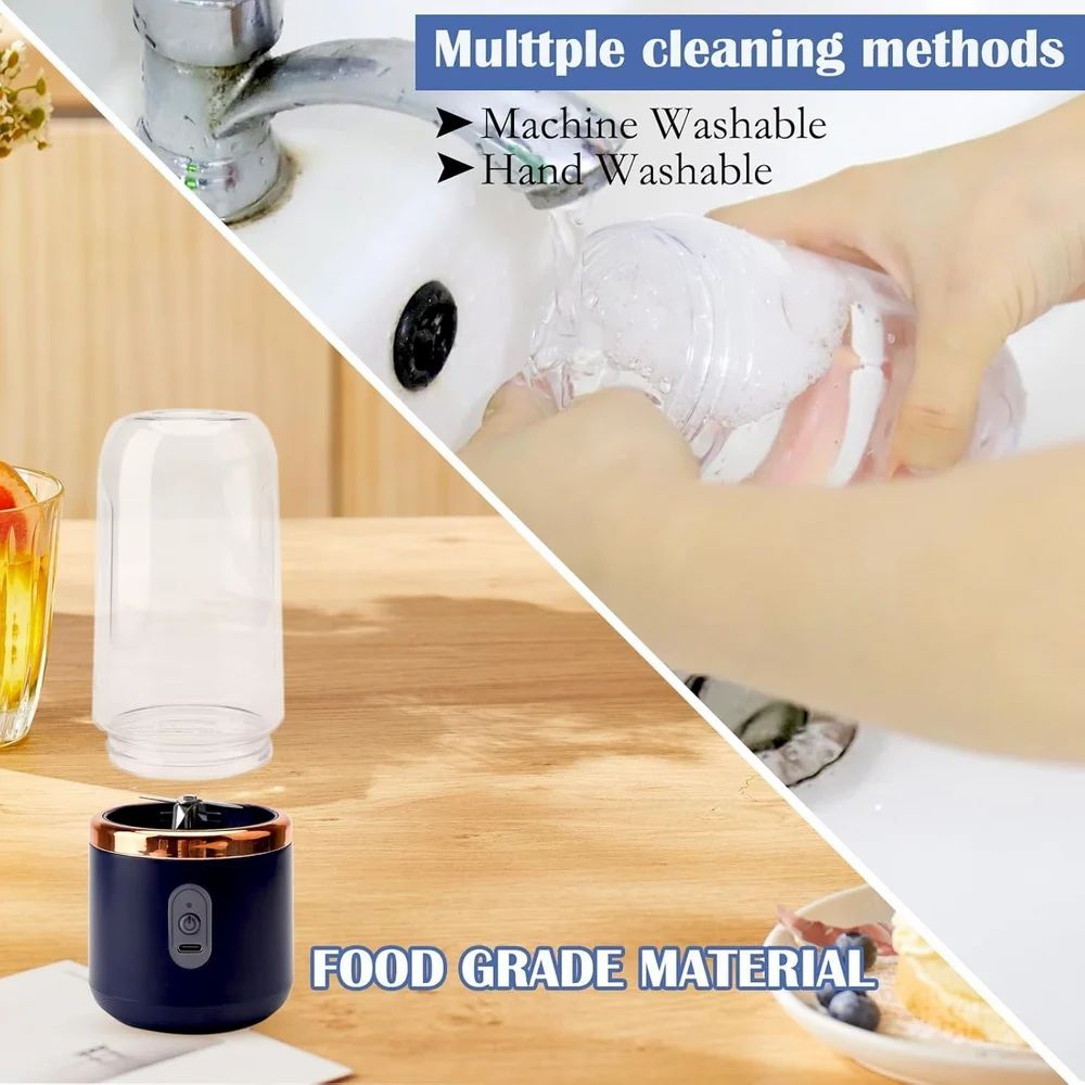 Premium Quality Portable USB Rechargeable Blender | Smoothie, Shake & Juice Maker for Home, Gym & Travel