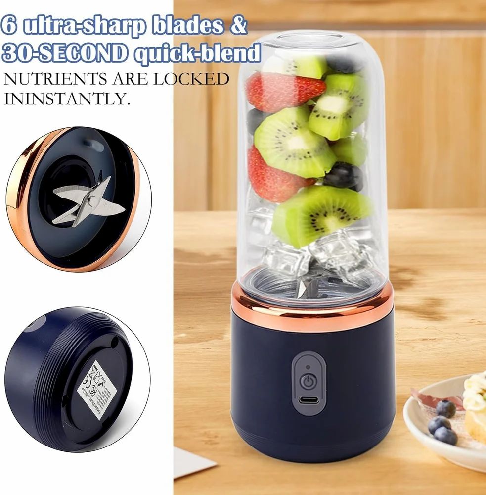 Premium Quality Portable USB Rechargeable Blender | Smoothie, Shake & Juice Maker for Home, Gym & Travel