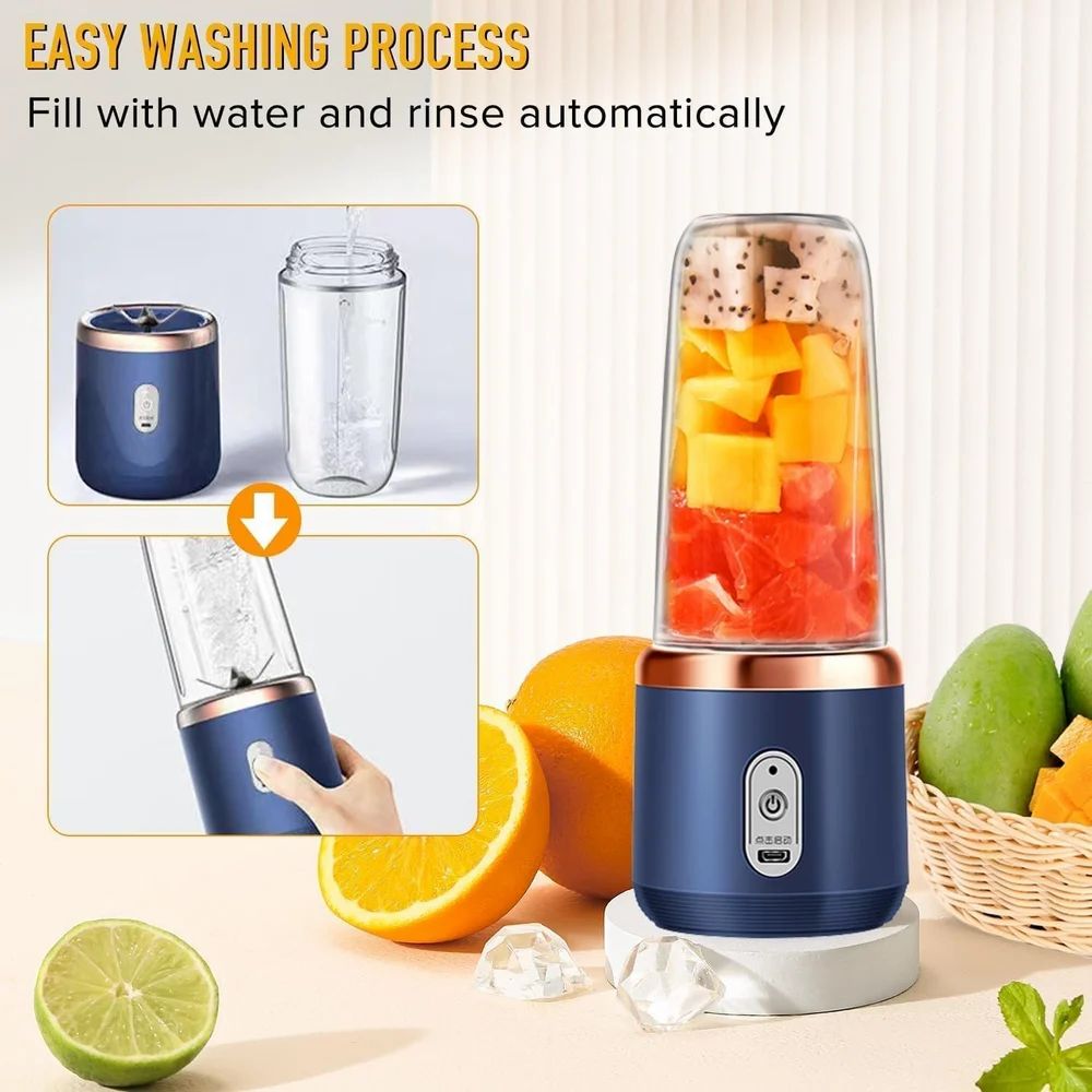 Premium Quality Portable USB Rechargeable Blender | Smoothie, Shake & Juice Maker for Home, Gym & Travel