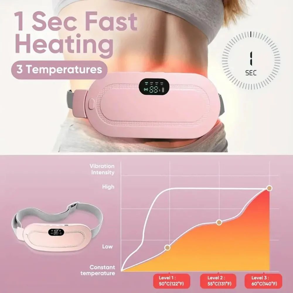 “Rechargeable Heating Belt – Portable Warm Comfort Pad for Back & Stomach Use”