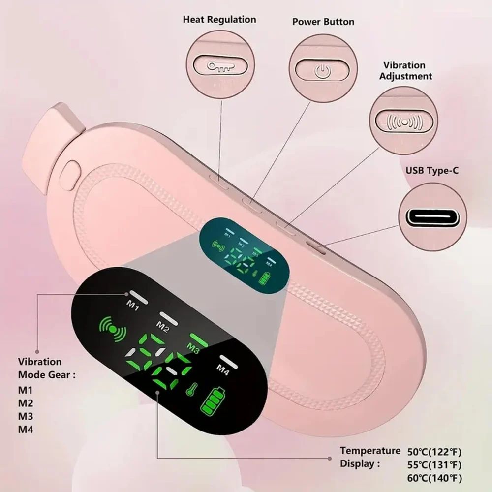 “Rechargeable Heating Belt – Portable Warm Comfort Pad for Back & Stomach Use”