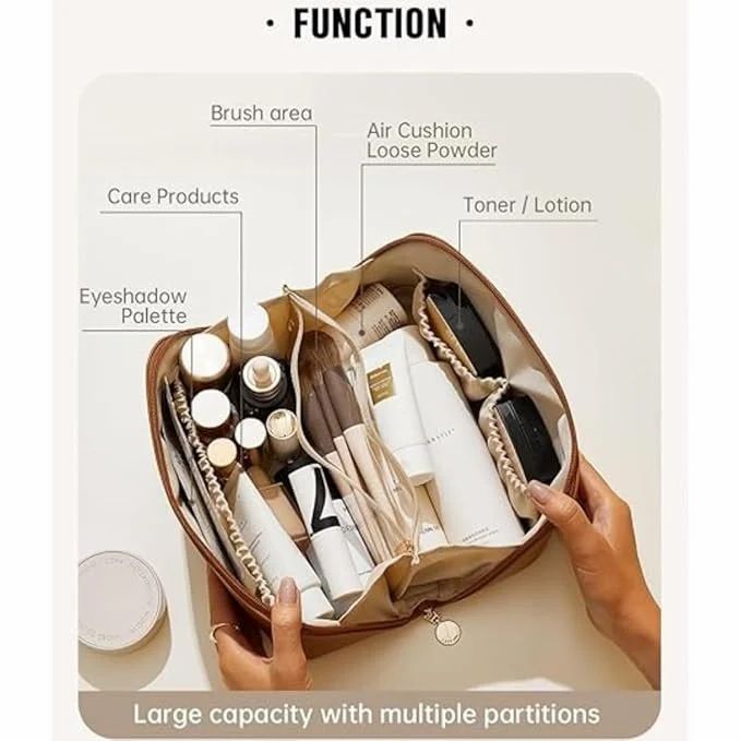 Premium Travel Cosmetic Pouch – Portable Makeup & Toiletry Organizer Bag