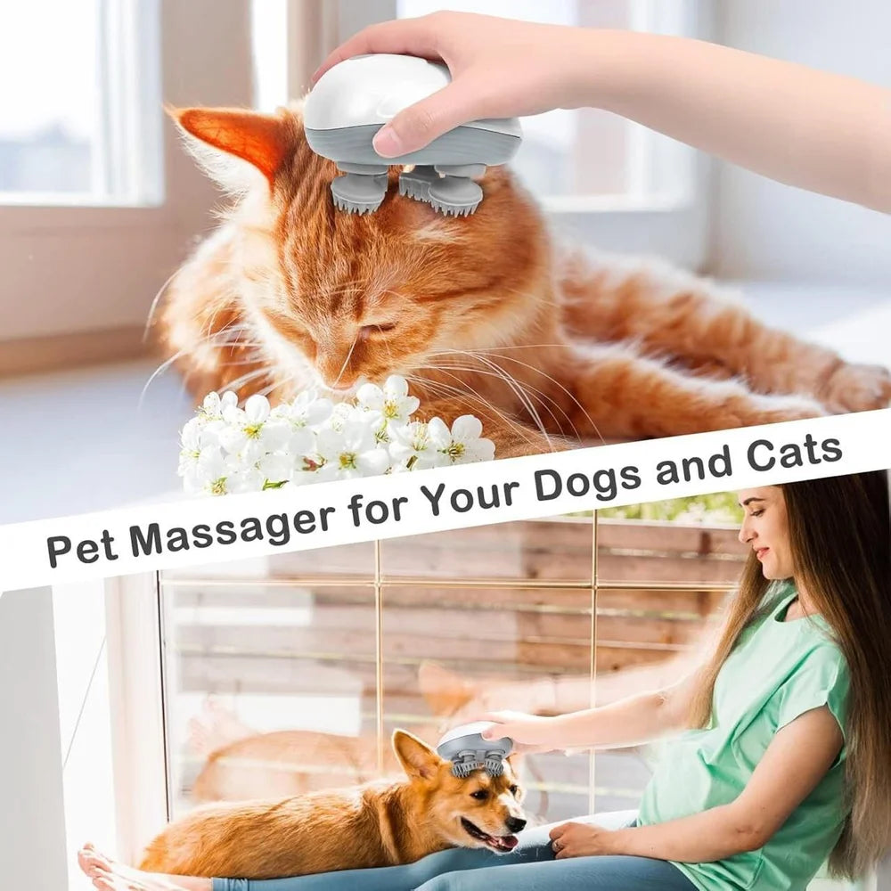 Smart Electric Scalp Massager for Hair Growth & Relaxation – Rechargeable, Portable & Pet-Friendly