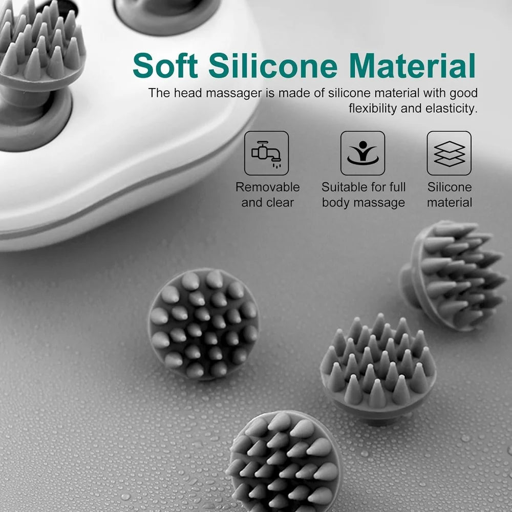 Smart Electric Scalp Massager for Hair Growth & Relaxation – Rechargeable, Portable & Pet-Friendly