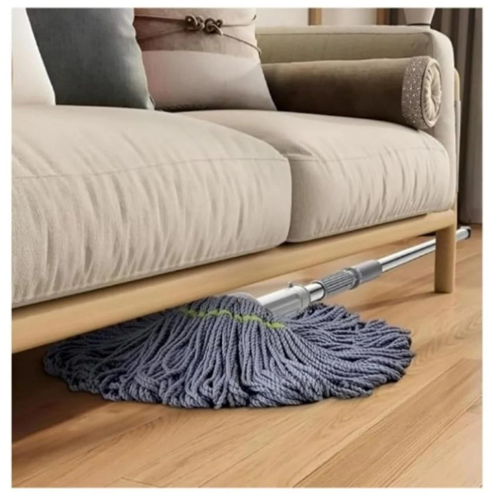 Self-Twisting Spin Mop with Microfiber Head – Hands-Free Cleaning, Adjustable Handle