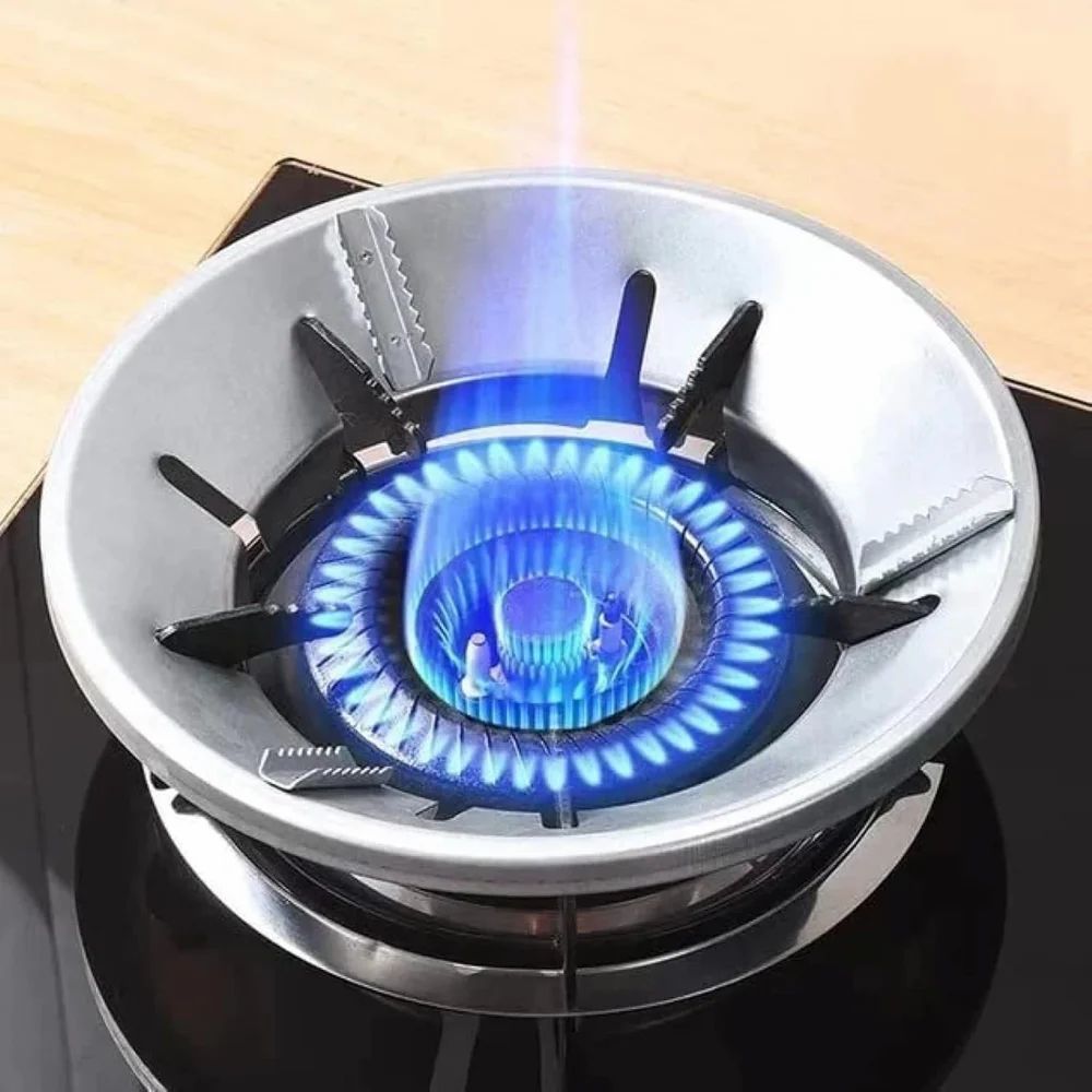 Premium Stainless Steel Gas Saver Ring | Stove Flame Guard Stand for Gas Burner | LPG Saving & Utensil Support Ring
