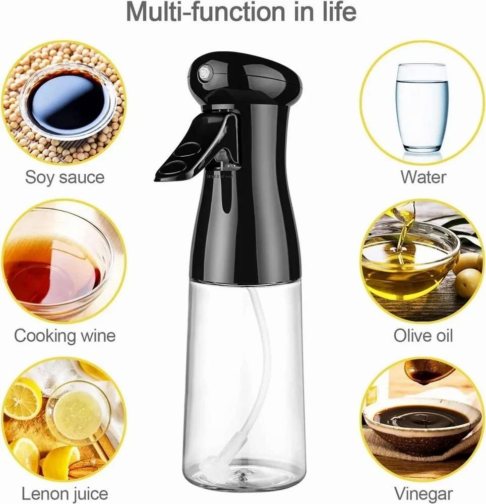 Premium Glass Oil Sprayer Bottle for Cooking | Refillable Olive Oil Dispenser with Plastic Head for Kitchen, Air Fryer & BBQ