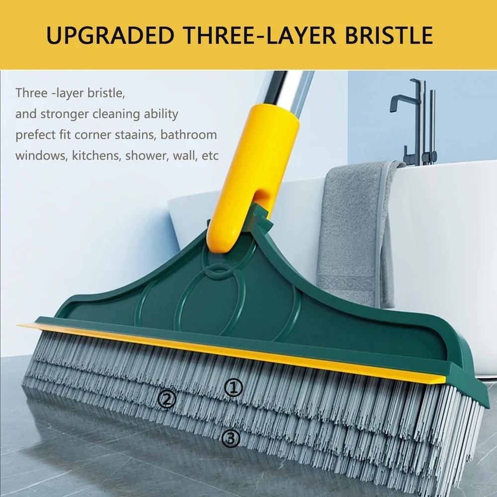 2-in-1 Multipurpose Cleaning Brush with Wiper — The Ultimate Dual-Action Cleaning Tool for Home