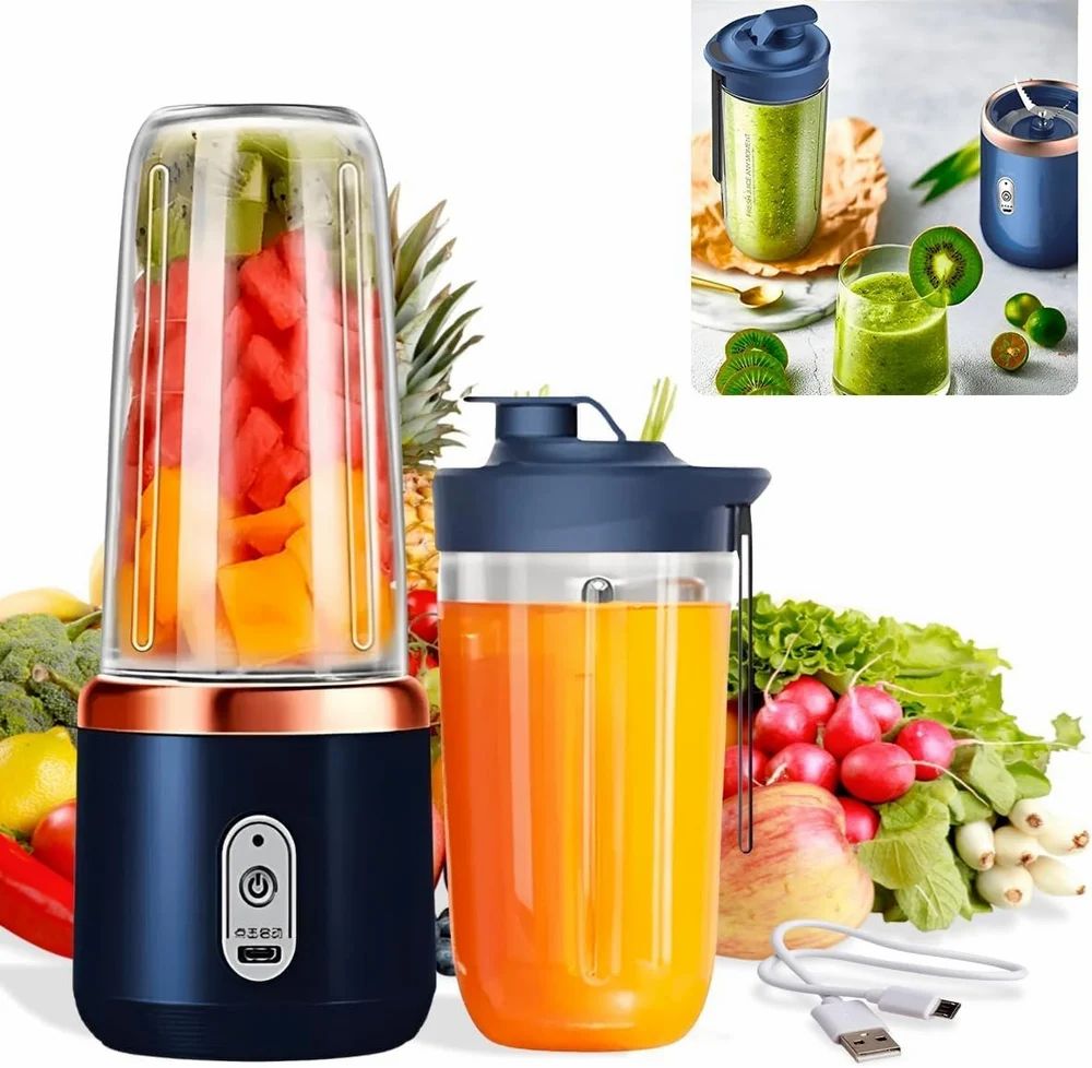 Premium Quality Portable USB Rechargeable Blender | Smoothie, Shake & Juice Maker for Home, Gym & Travel