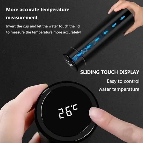 Smart LED Temperature Display Flask | Vacuum Insulated Stainless Steel Hot & Cold Bottle (500ml)