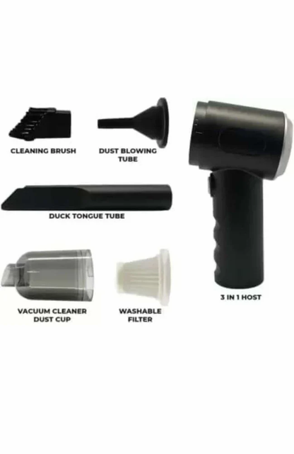 Mini Vacuum Cleaner & Air Duster for Keyboard, Car, Laptop & Electronics – USB Rechargeable