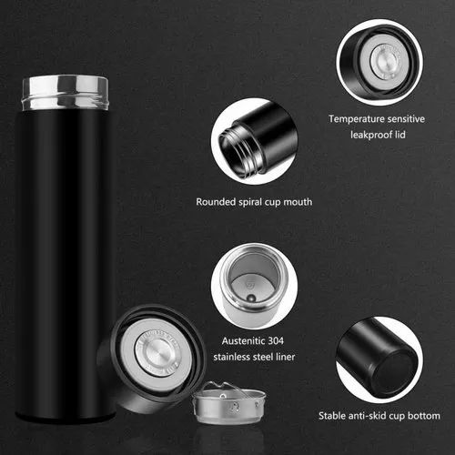 Smart LED Temperature Display Flask | Vacuum Insulated Stainless Steel Hot & Cold Bottle (500ml)